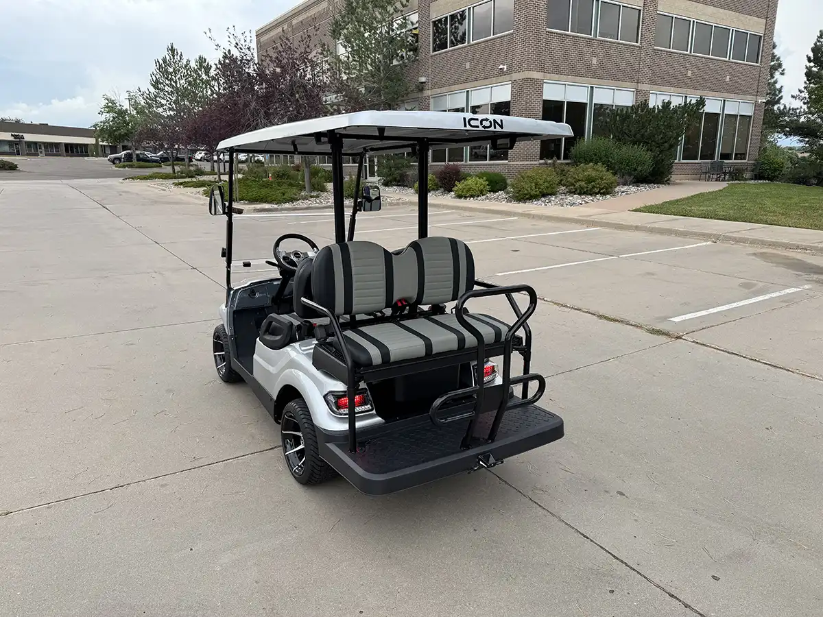 icon i40l golf cart rear seating