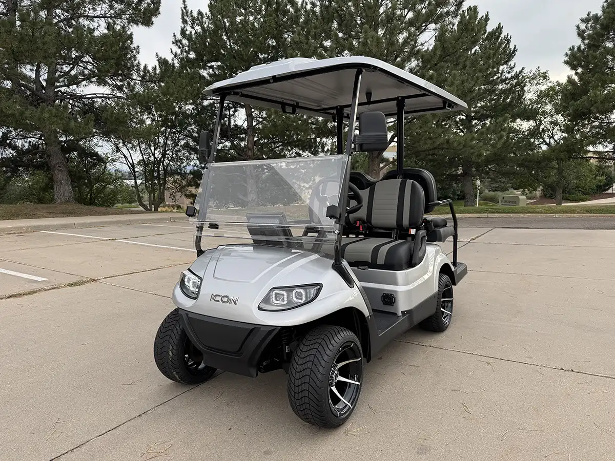icon i40l golf cart silver
