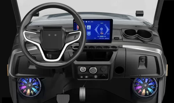 epic e20fx golf cart dashboard, display, speakers