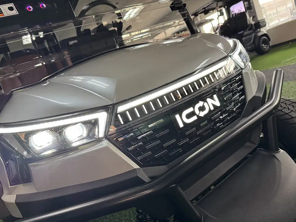 2026 icon i40x white golf cart front hood