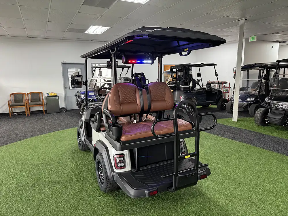 2026 icon i40x white golf cart rear seating