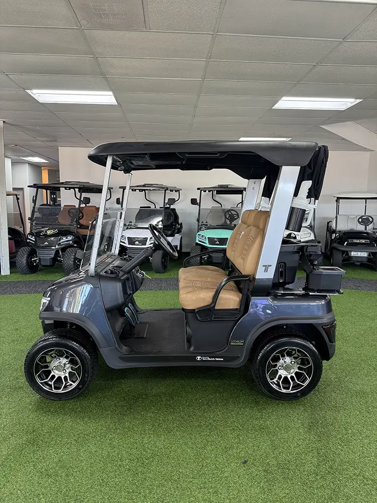 2026 charcoal tara Spirit Pro Golf Cart side view