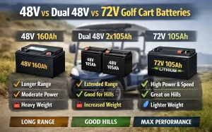 48v to 72v upgrade for golf cart batteries