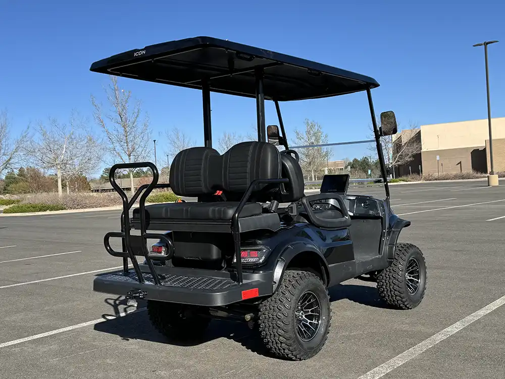 2025 black icon i40l golf cart rear seating