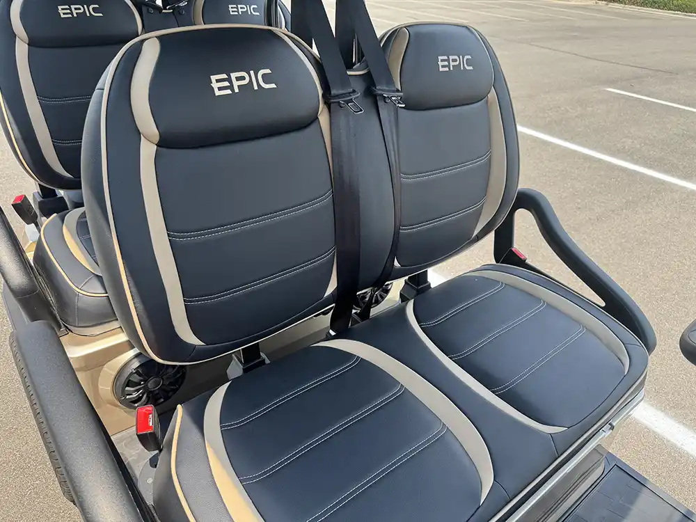 epic e40fx champagne upholsery seating